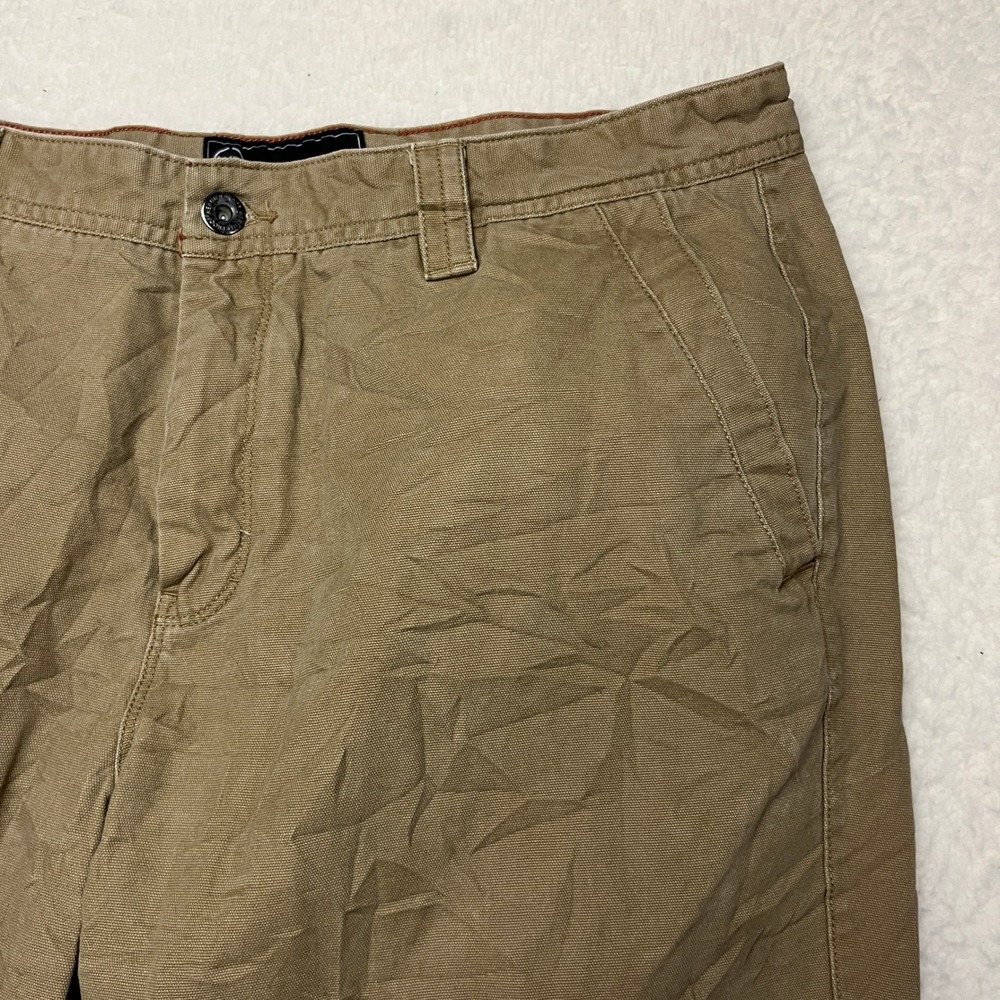 Weatherproof Pants Mens 36x30 Khaki Canvas Straight Leg‎ Casual SCWP532 Cotton